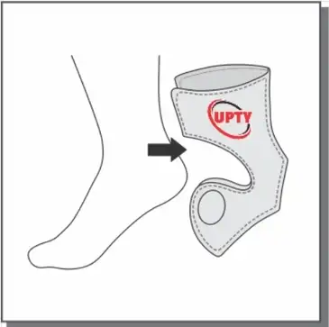 Slide your foot into the brace